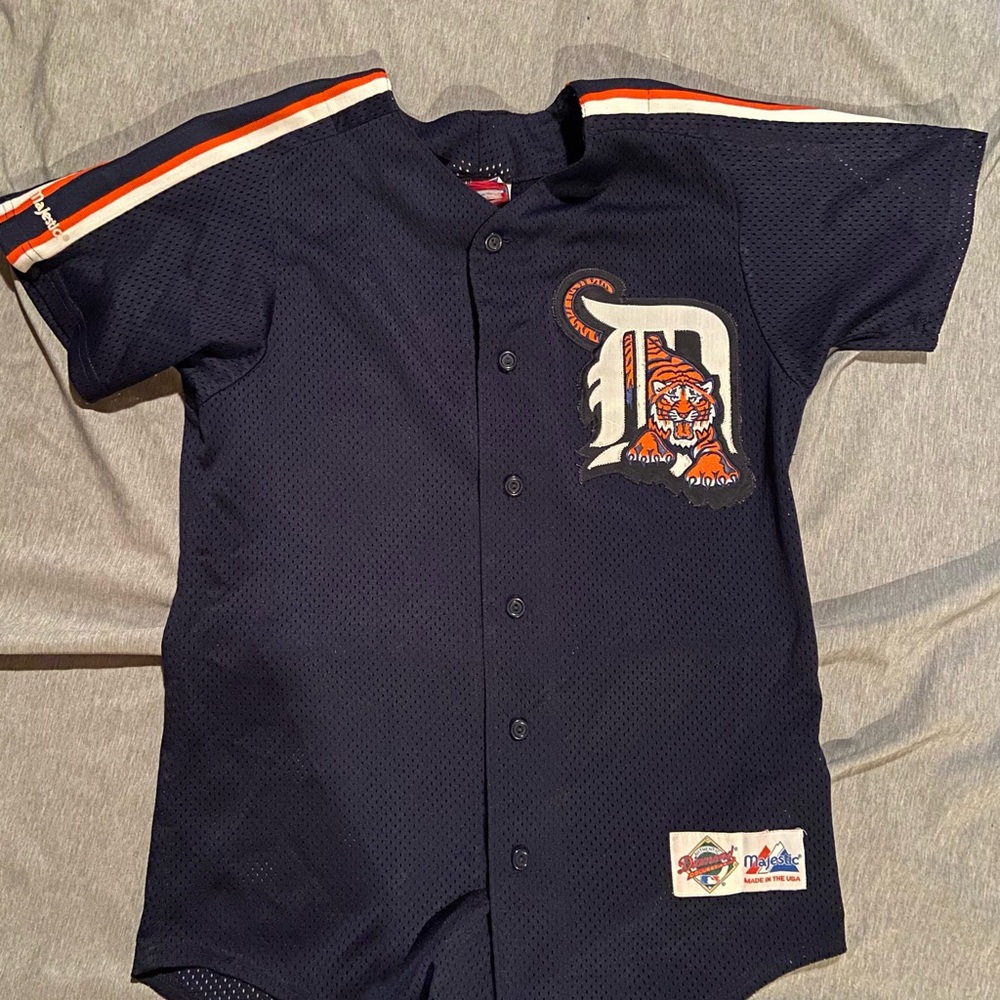 Vintage Men’s Detroit Tigers Baseball Jersey Majestic Diamond Collection Small